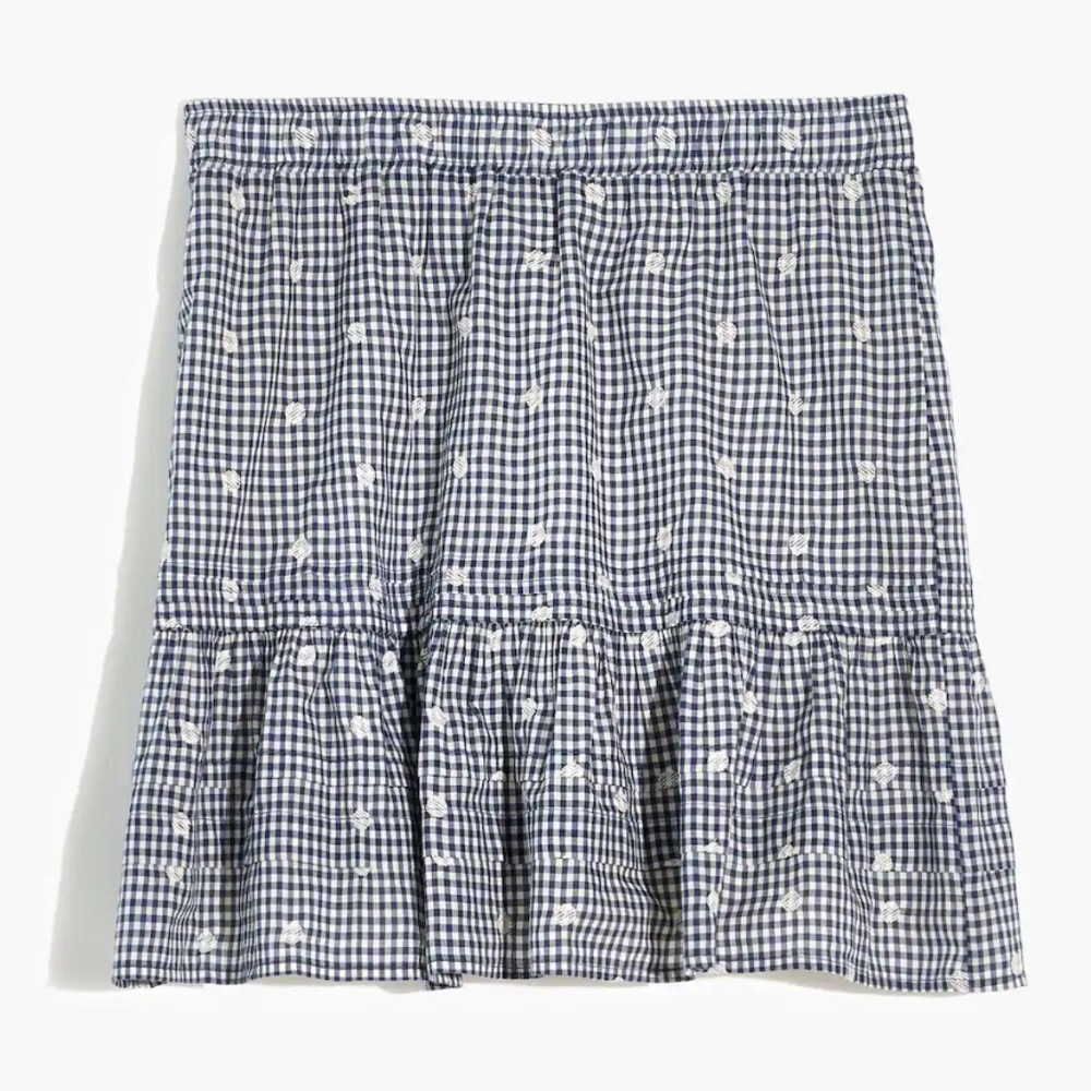 Madewell‎ gingham tiered mini skirt
